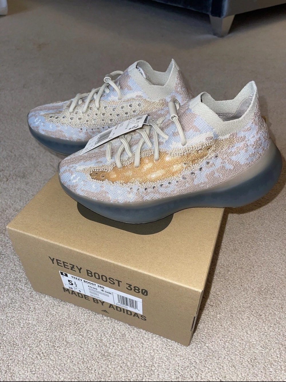 Size 5.5- adidas Yeezy Boost 380 Papper 5.5M/7W